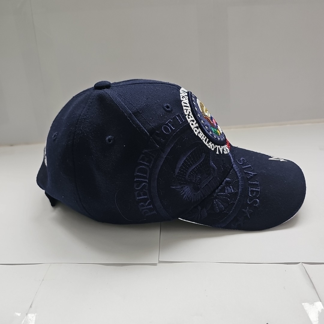 TRUMP Hat Blue Eagle SEAL MAGA President Signature Trucker Cap 45th