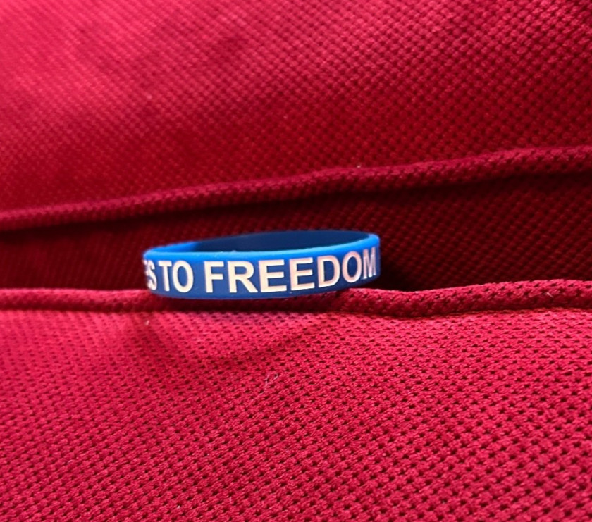 Ron Paul 2012 Yes to Freedom Blue Silicon Wristband Bracelet