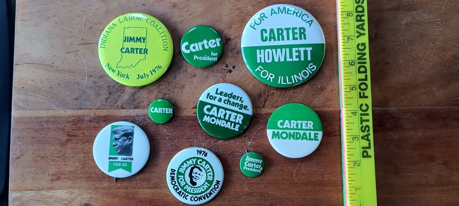 9 pc Buttons Pins 1976 Jimmy Carter For President Mondale Illinois Indiana Labor