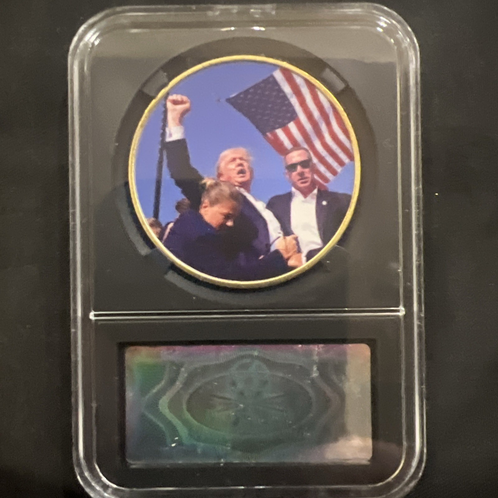 USA President 2024 Donald Trump Fight Shooting Assassination Gold Coin Souvenir