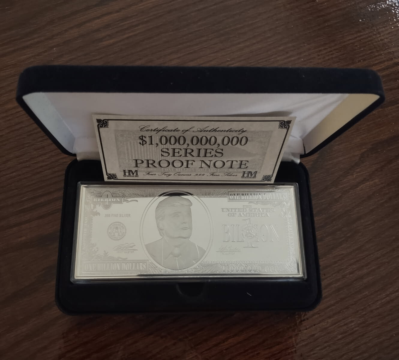 Trump 45th Build Wall 4 OZ Silver Bar .999 Silver Rare Beauty