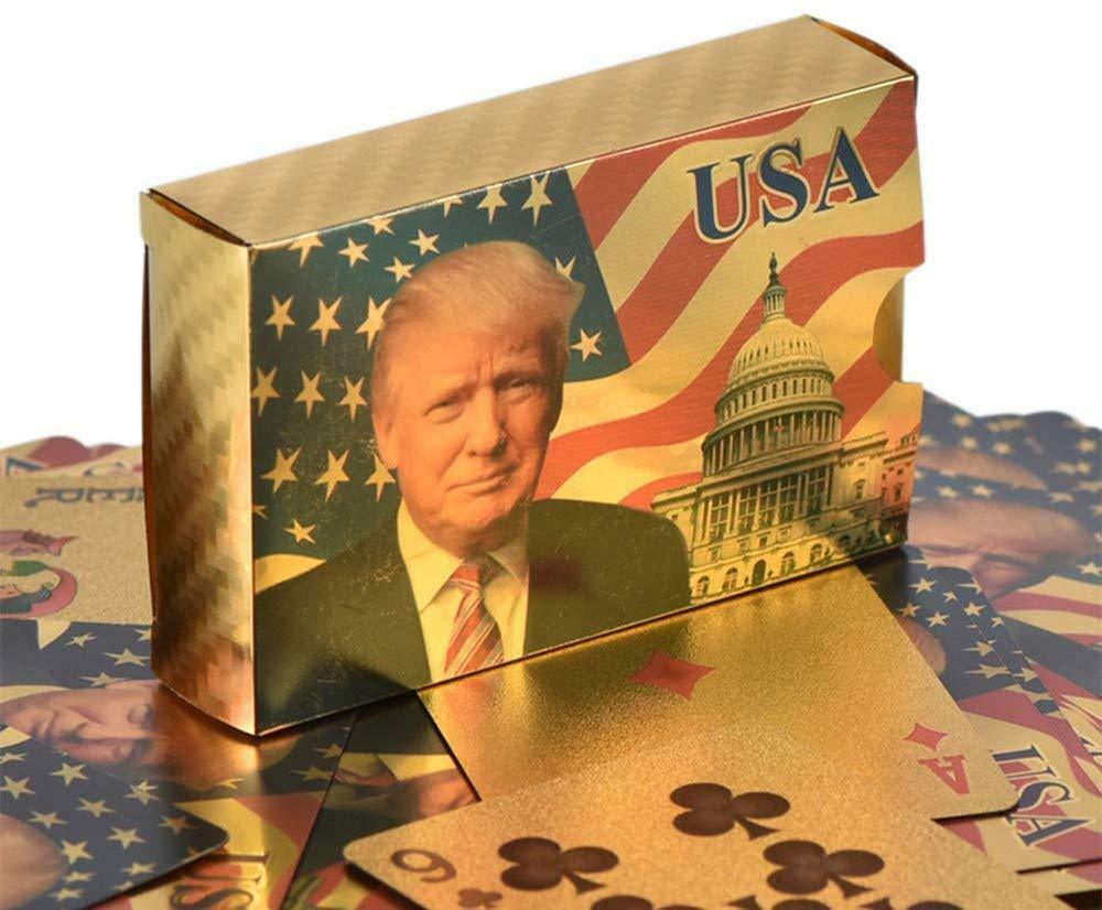 President Donald Trump GOLD Plated Playing Cards GOP Collector’s Edition New