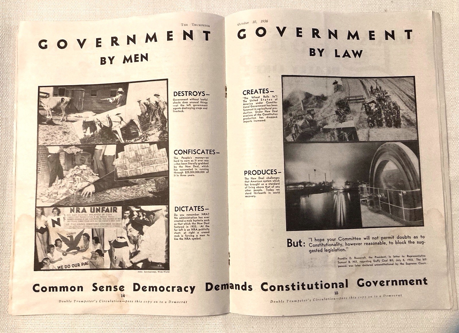 The Trumpeter 1936 Republicans Presidential Election Special Magazine