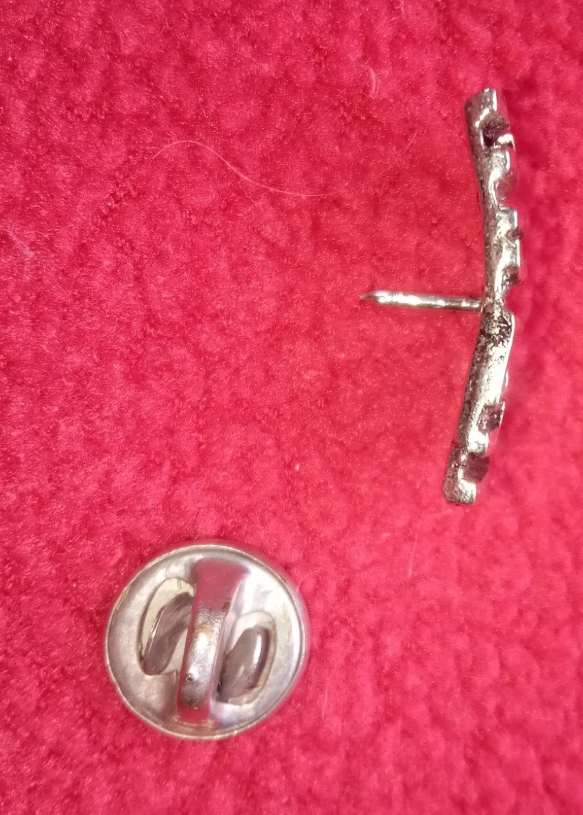 1952 Metal Adlai Stephenson Lapel Campaign Pin Silver Tone Original Political…