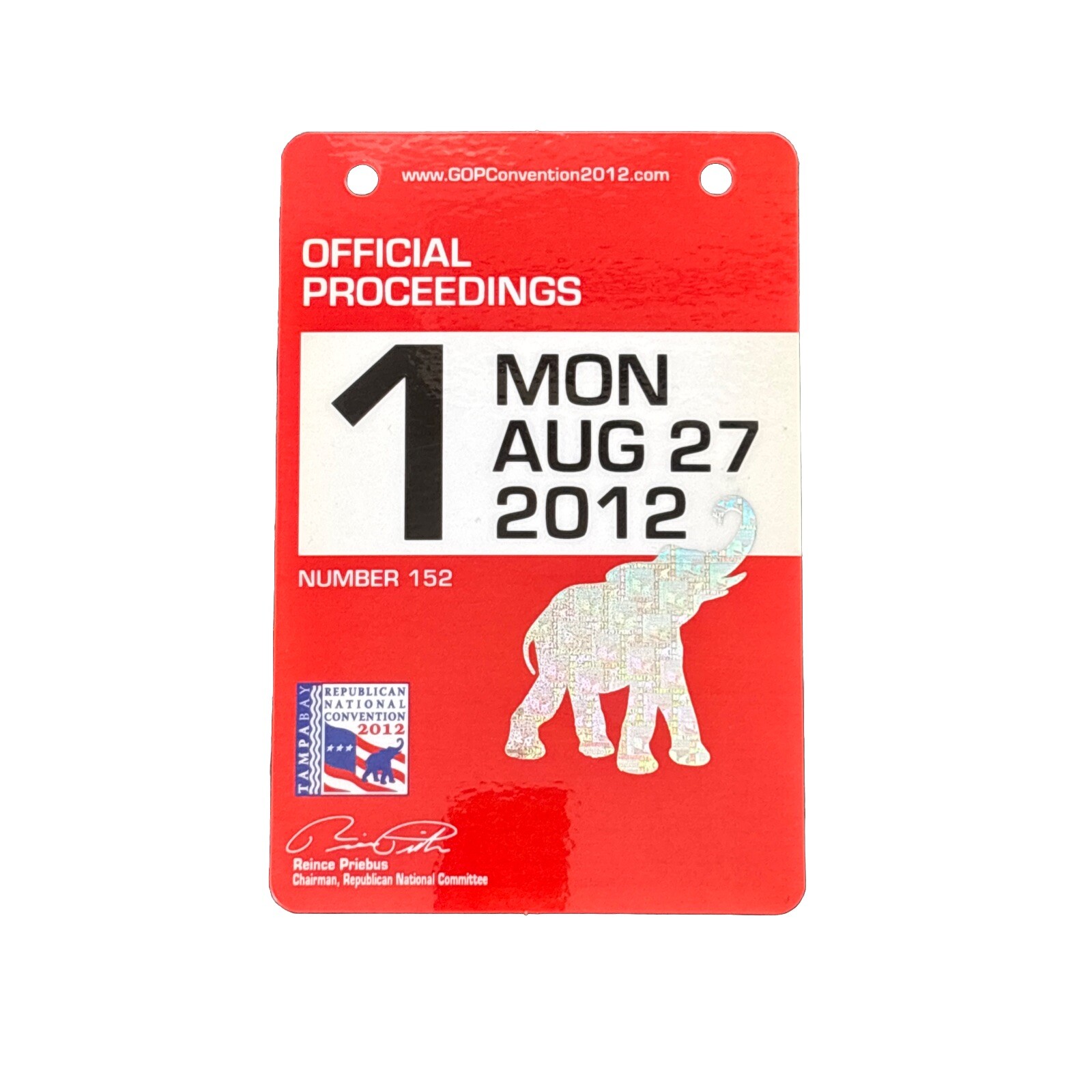 18 Different 2012 Republican National Convention Official Credentials Passes