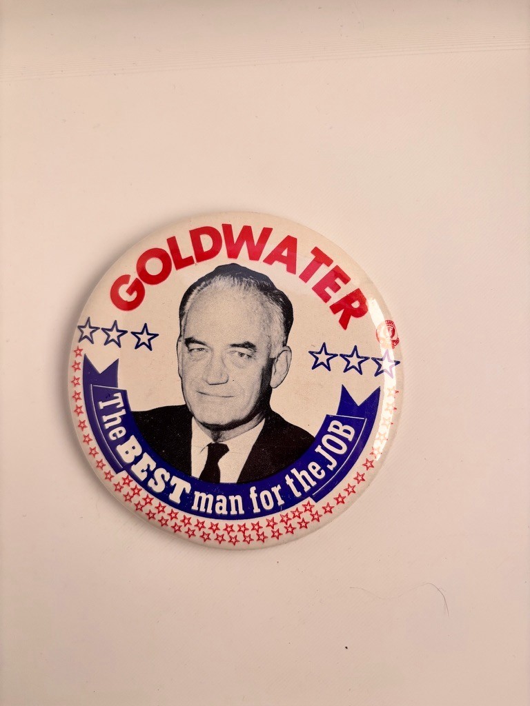 1964 Barry Goldwater for President Republican Political Collectible 3.25in Pin