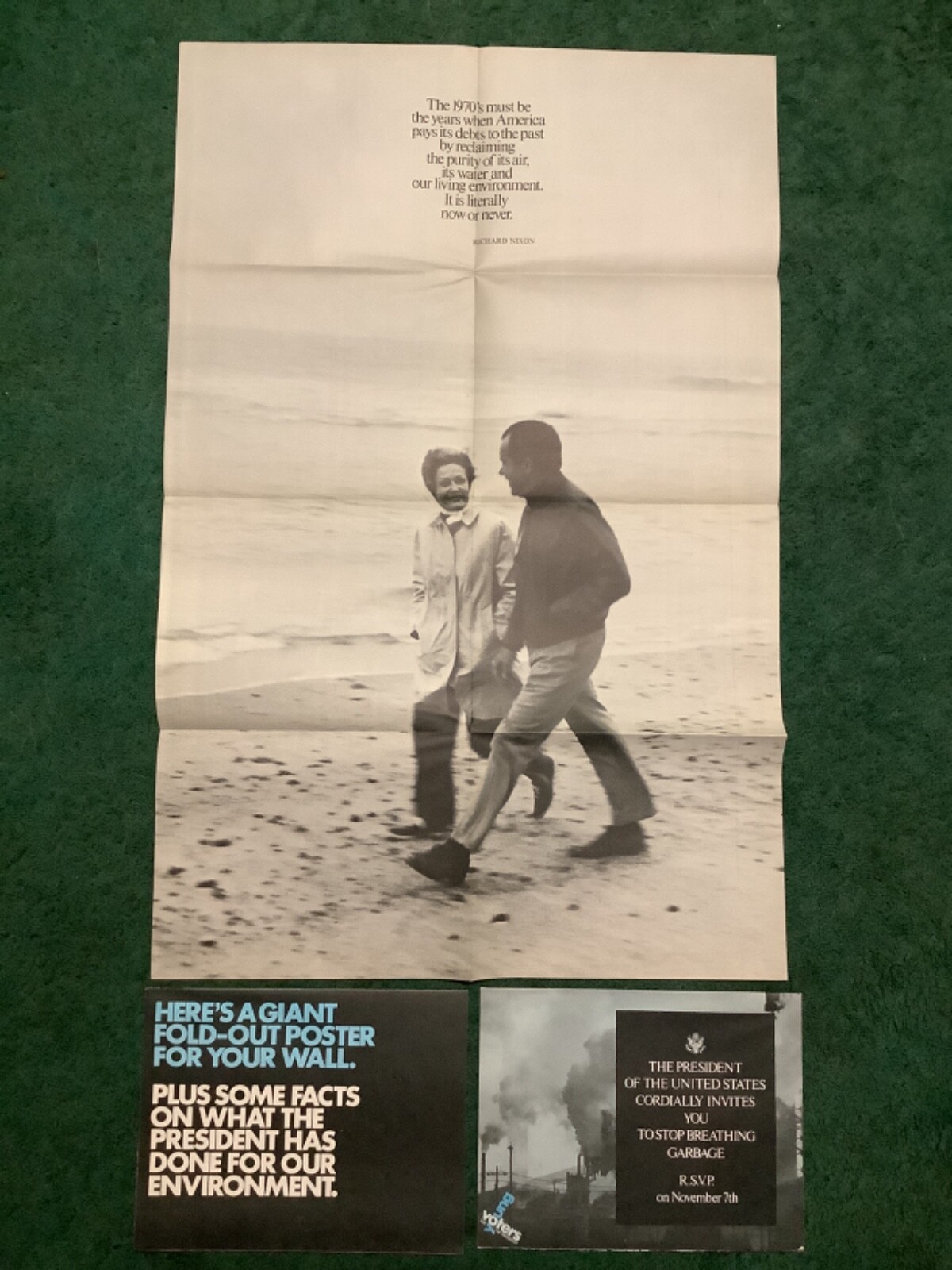 (2) President Richard Nixon Republican Posters 22x34Young Voters 1970’s