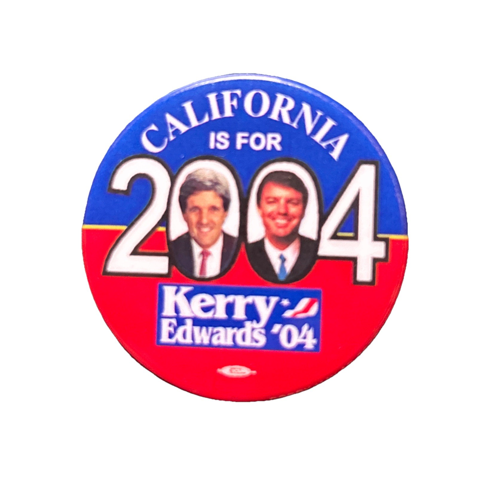 2004 John Kerry for President California Pin 50 State 1.5″ Button Edwards