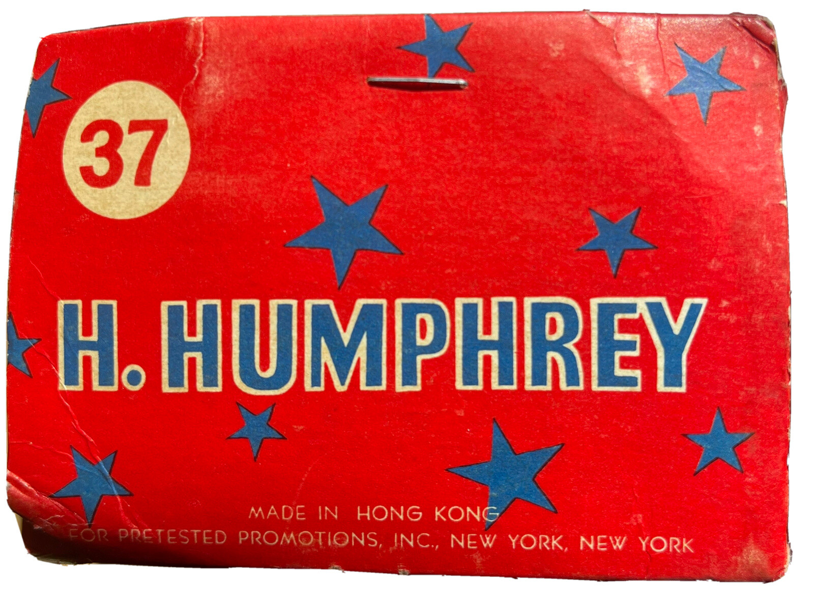 1968 PRESIDENT HUBERT HUMPHREY TOY FIGURE BOX of 24 FIGURES VINTAGE NEW NOS