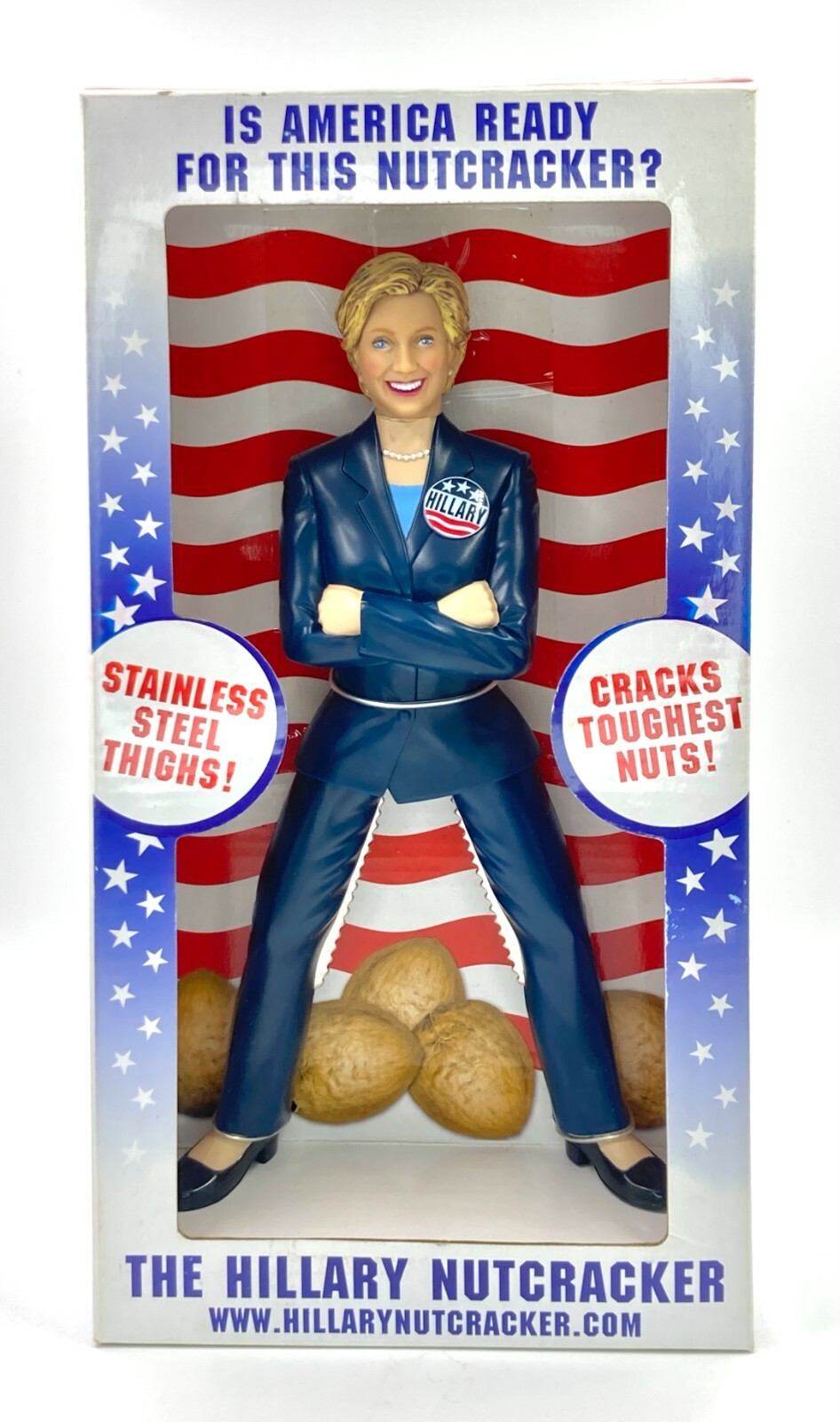 Hillary Clinton Nutcracker 2007 Stainless Steel Thighs NIB