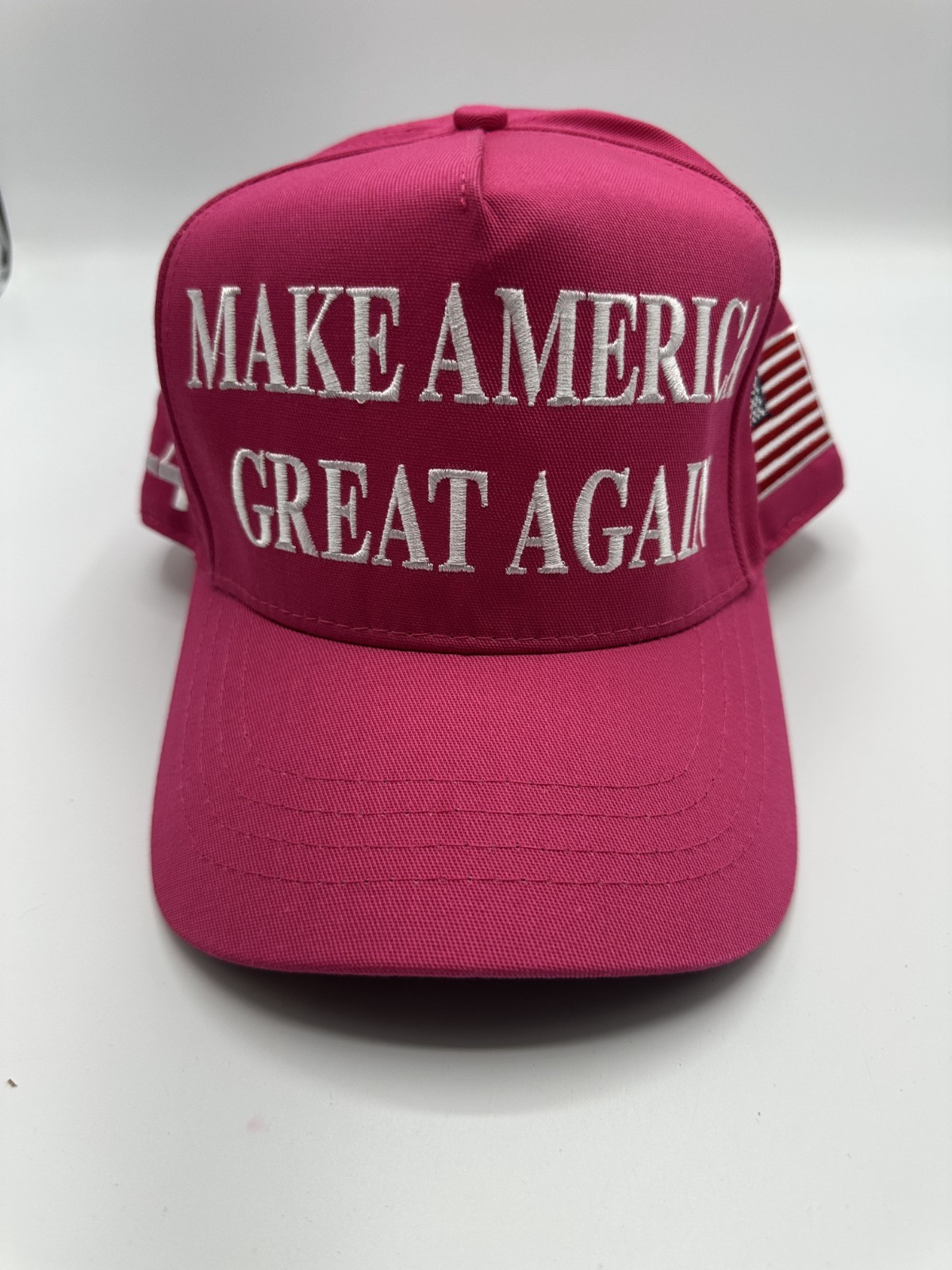 Authentic Cali-Fame MAGA 45-47 Trump Pink Made In America Trucker Hat One Size