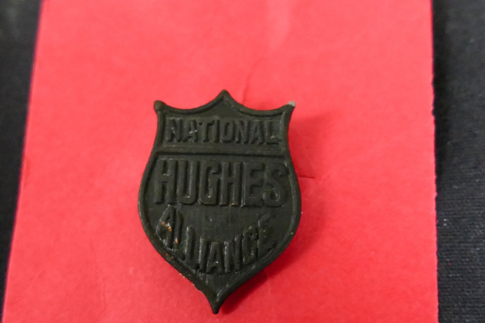 1916 National Alliance Charles Hughes Presidential Campaign Shield Button Stud