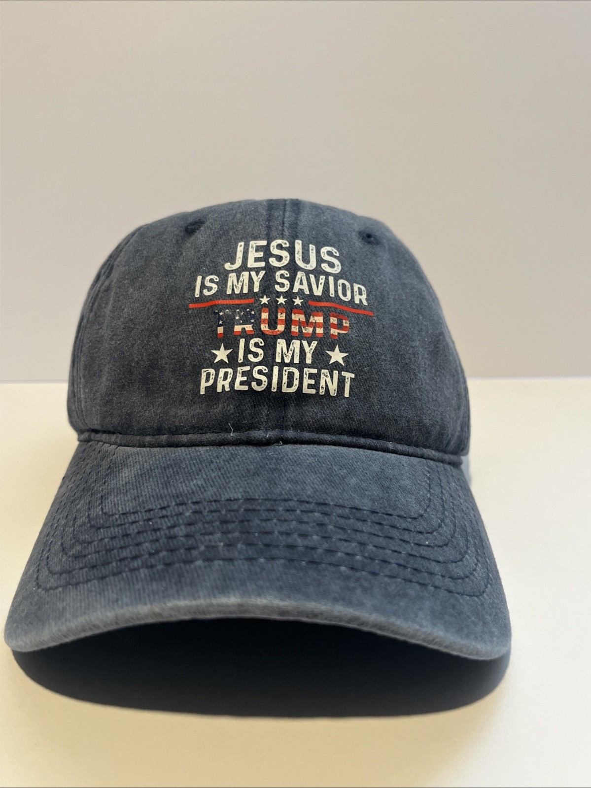 Trump Is My President Baseball – Jesus Is My Savior – Denham Material – New
