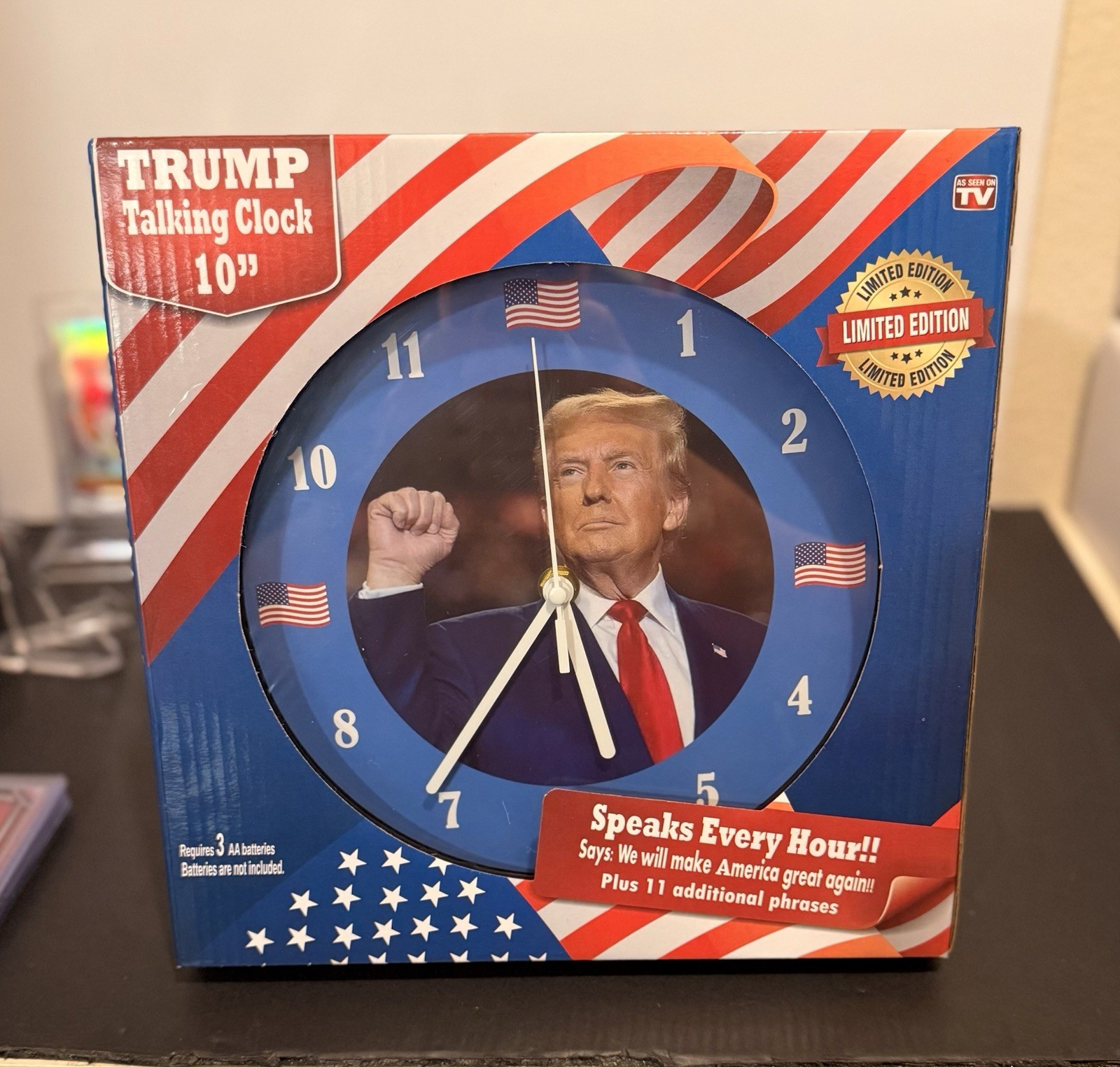 Donald Trump MAGA Presidential Talking Clock – Brand New/Limited Edition!!🇺🇸