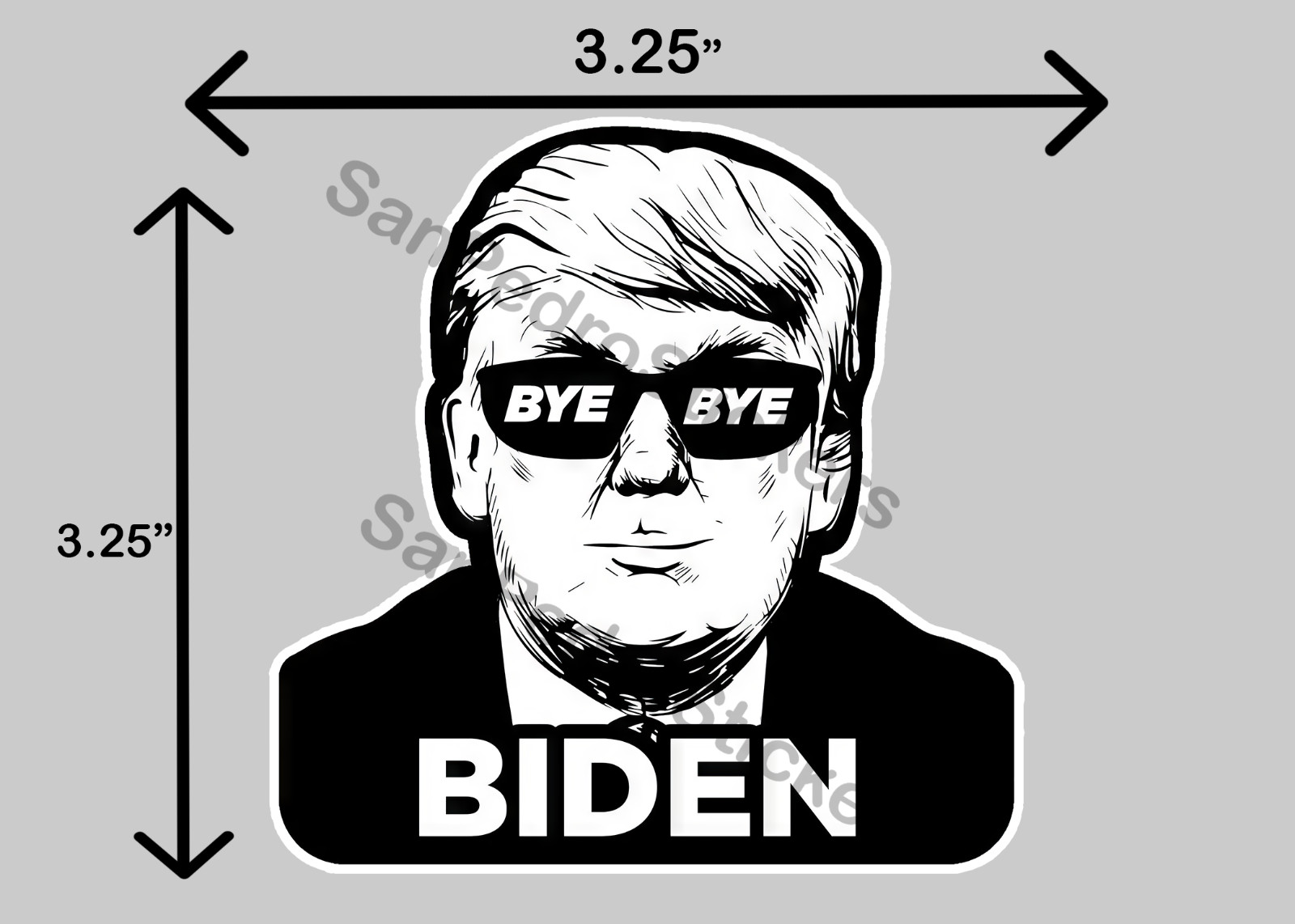 TRUMP VANCE 2024 – BYE BIDEN – LGB – FJB – 3.25″ x 3.25″ Vinyl Sticker LAME DUCK