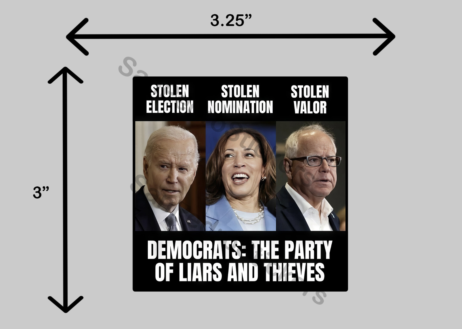 Liars & Thieves – TRUMP/VANCE 2024 – MAGA -FKH- 3.25″ x 3″ Glossy Vinyl Sticker