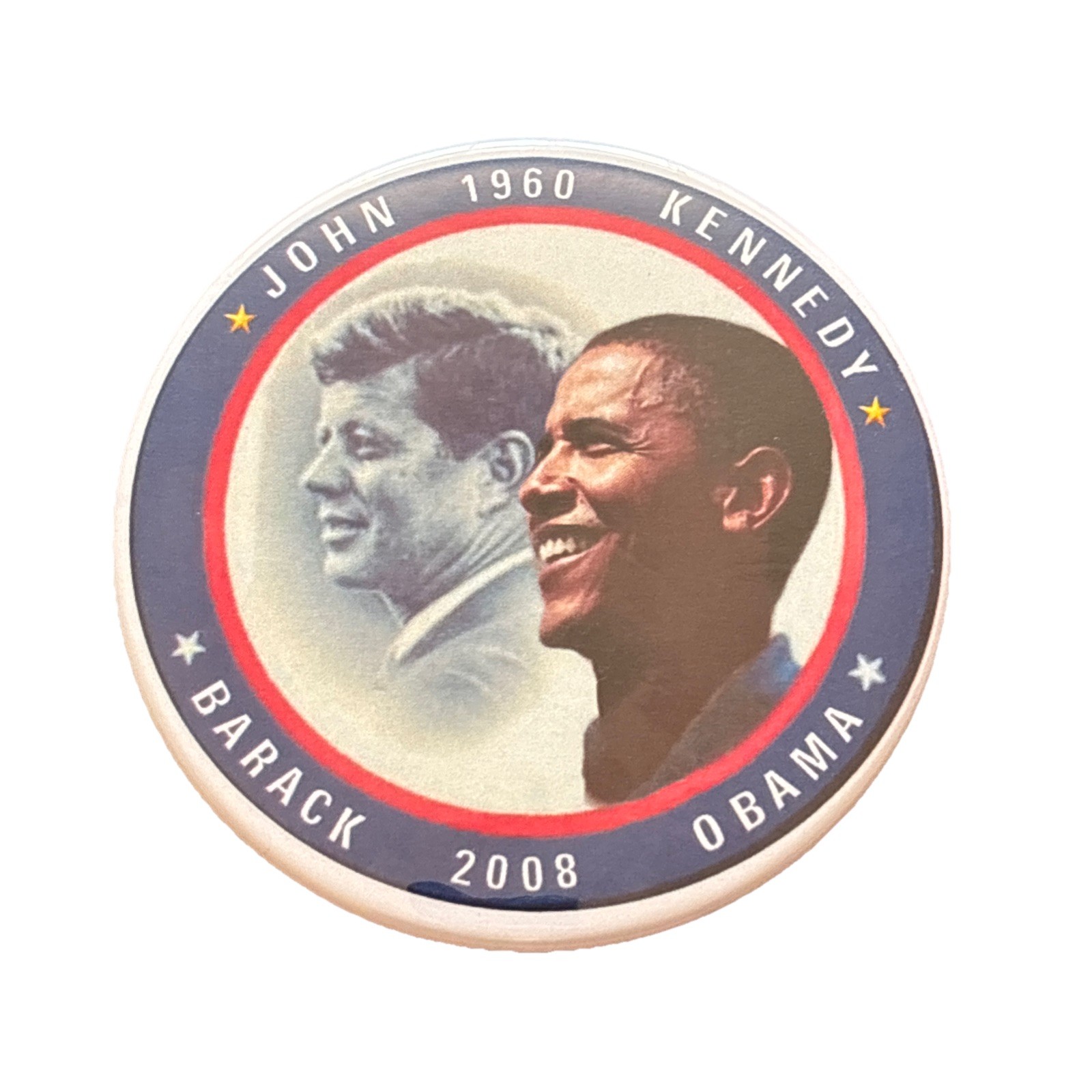 2008 Barrack Obama for President 4″ Button John Kennedy 1960 Pin
