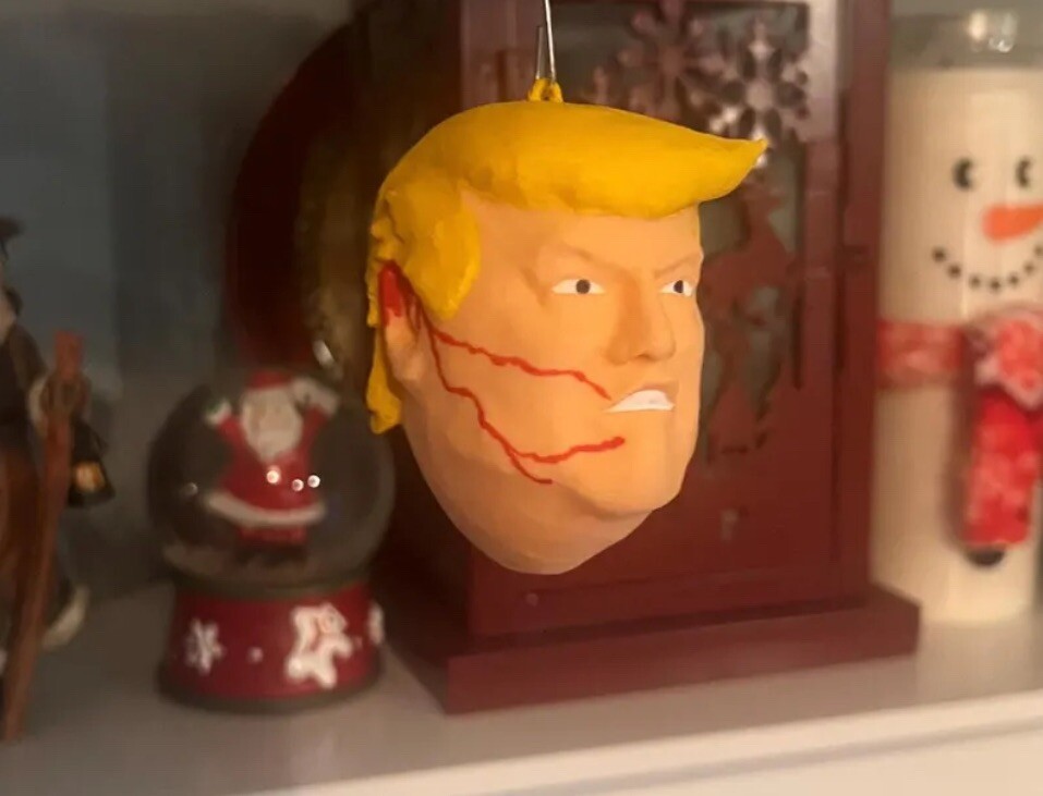Brave Trump Christmas Ornament