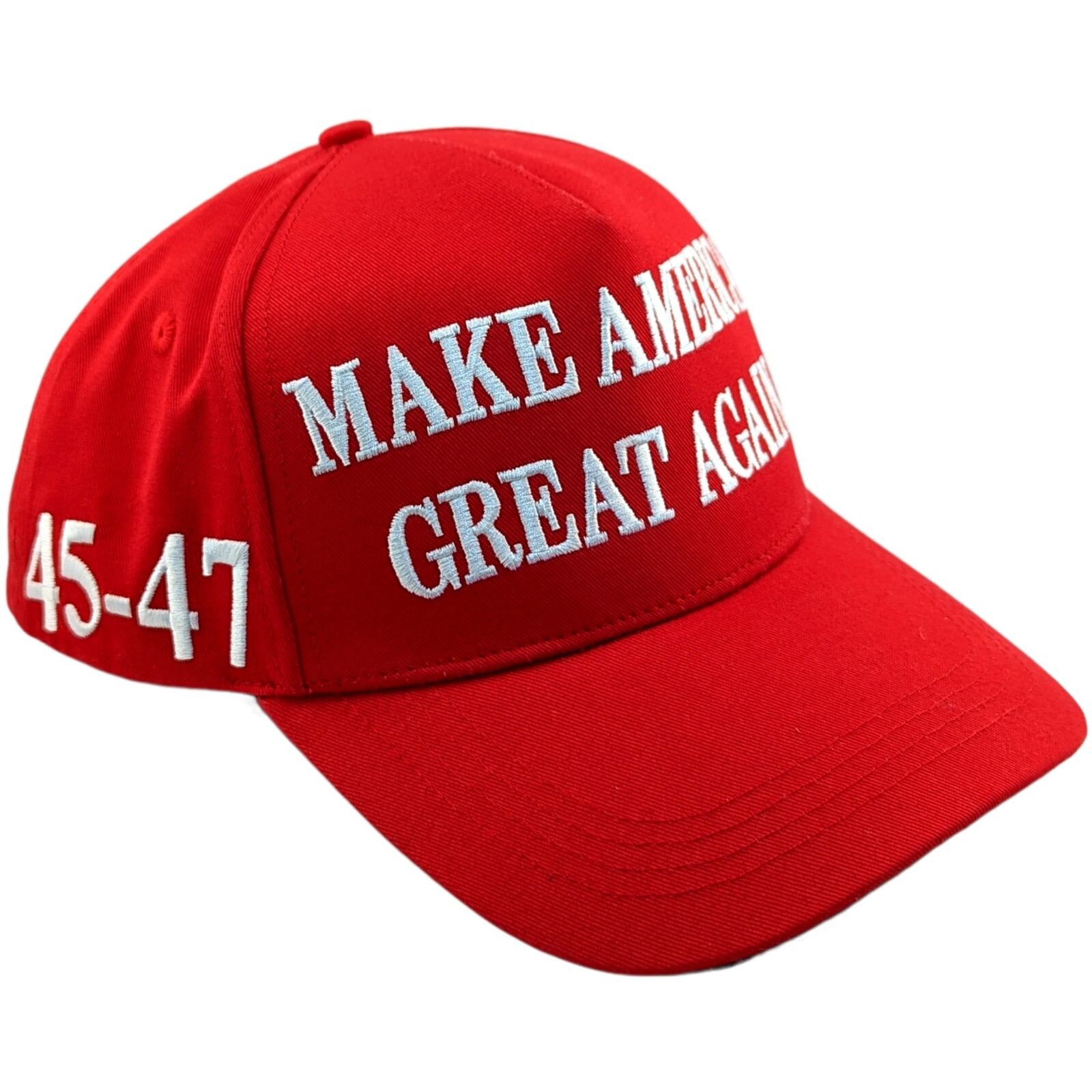 Red & White Official Trump Won 45-47 MAGA Hat Made in USA 100% Positive Rating