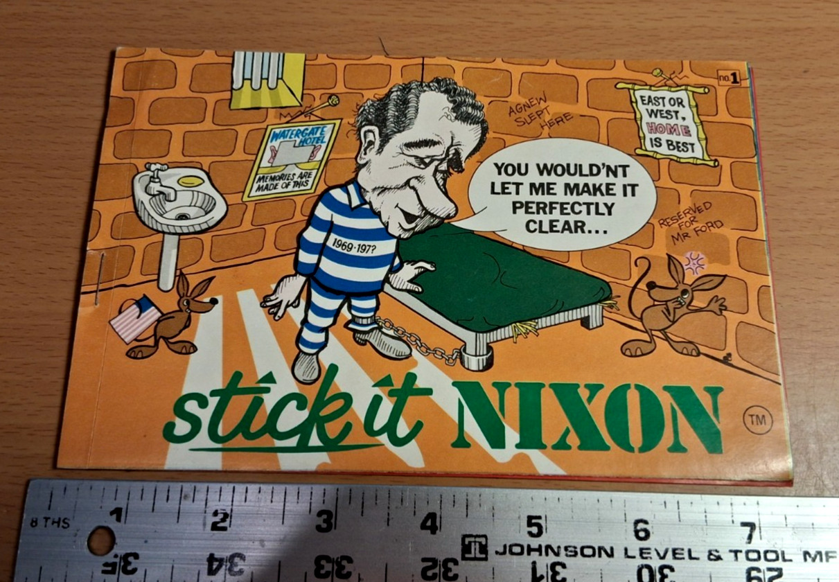 Stick it NIXON vintage political stickers 1972 Sealed