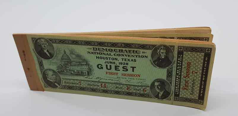 1928 Democratic National Convention TIcket Book Al Smith – RARE