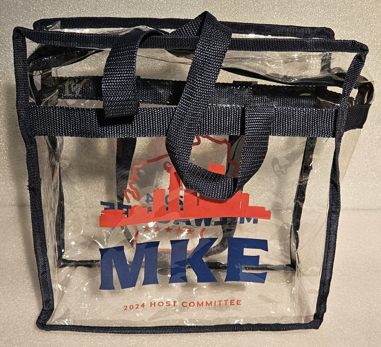 RNC 2024 Milwaukee Clear Plastic Tote Bag Republican Donald Trump