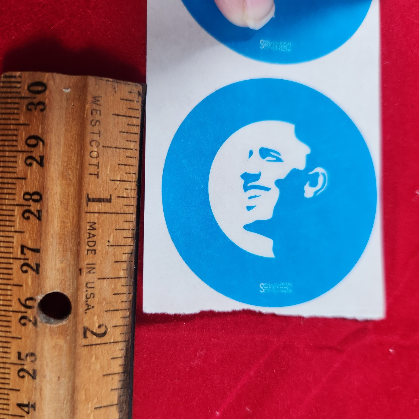 Set of 2 Obama Profile Clear Stickers 2008 Campaign