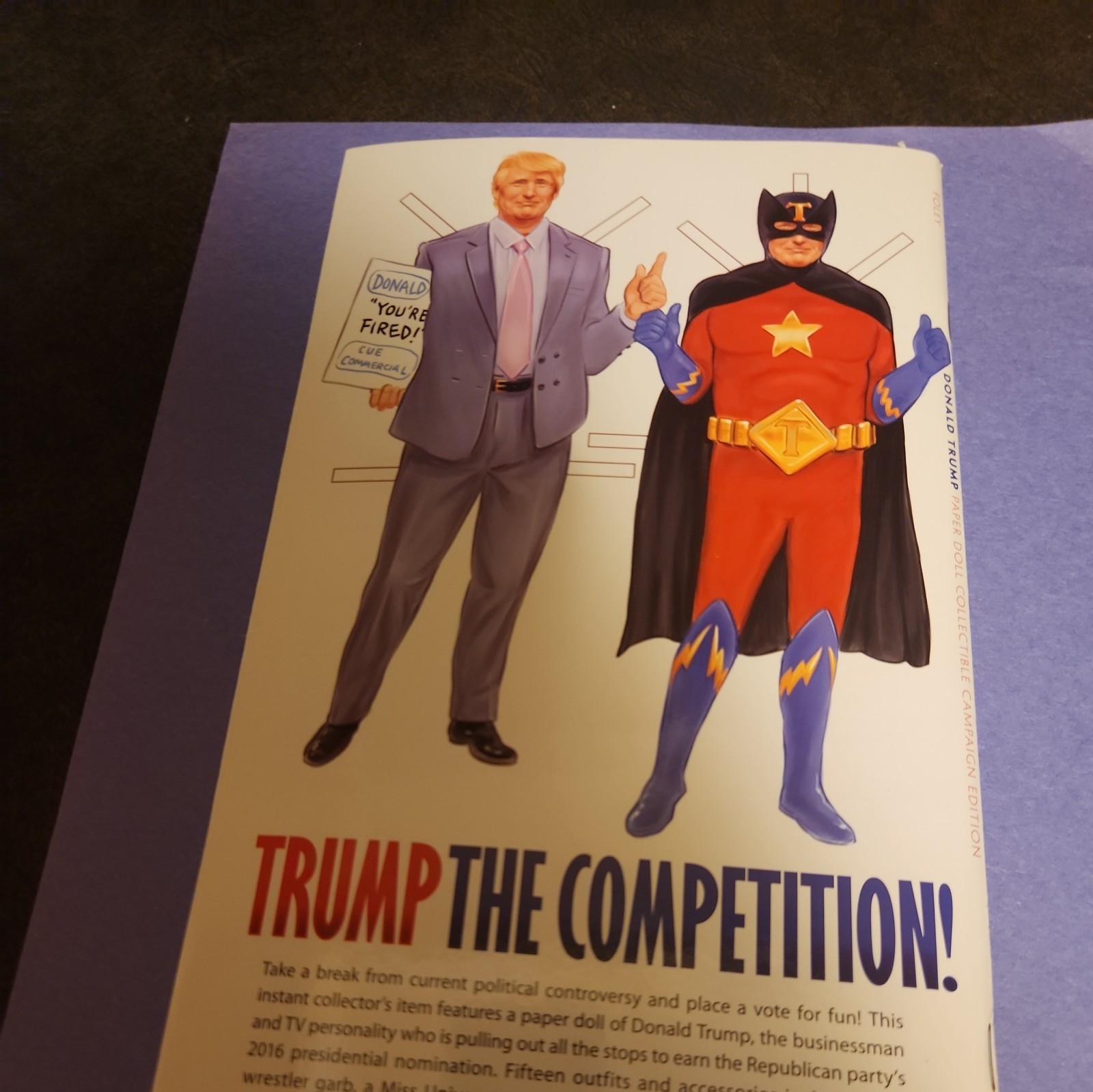 Brand New Collectible Campaign Edition Donald Trump Paper Doll Book by Tim Foley