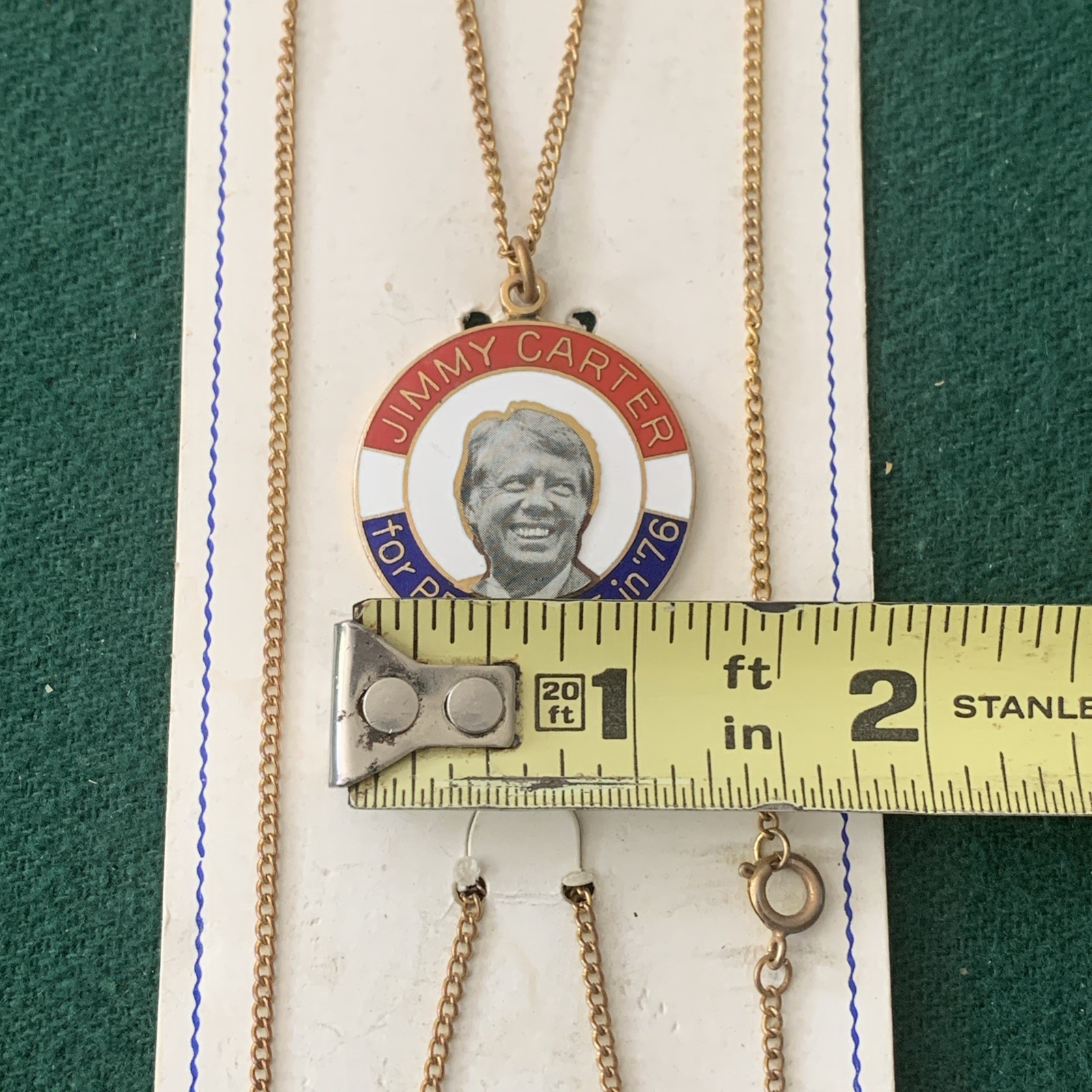 Vintage JIMMY CARTER FOR PRESIDENT in ’76 Necklace & Pendant/Medallion