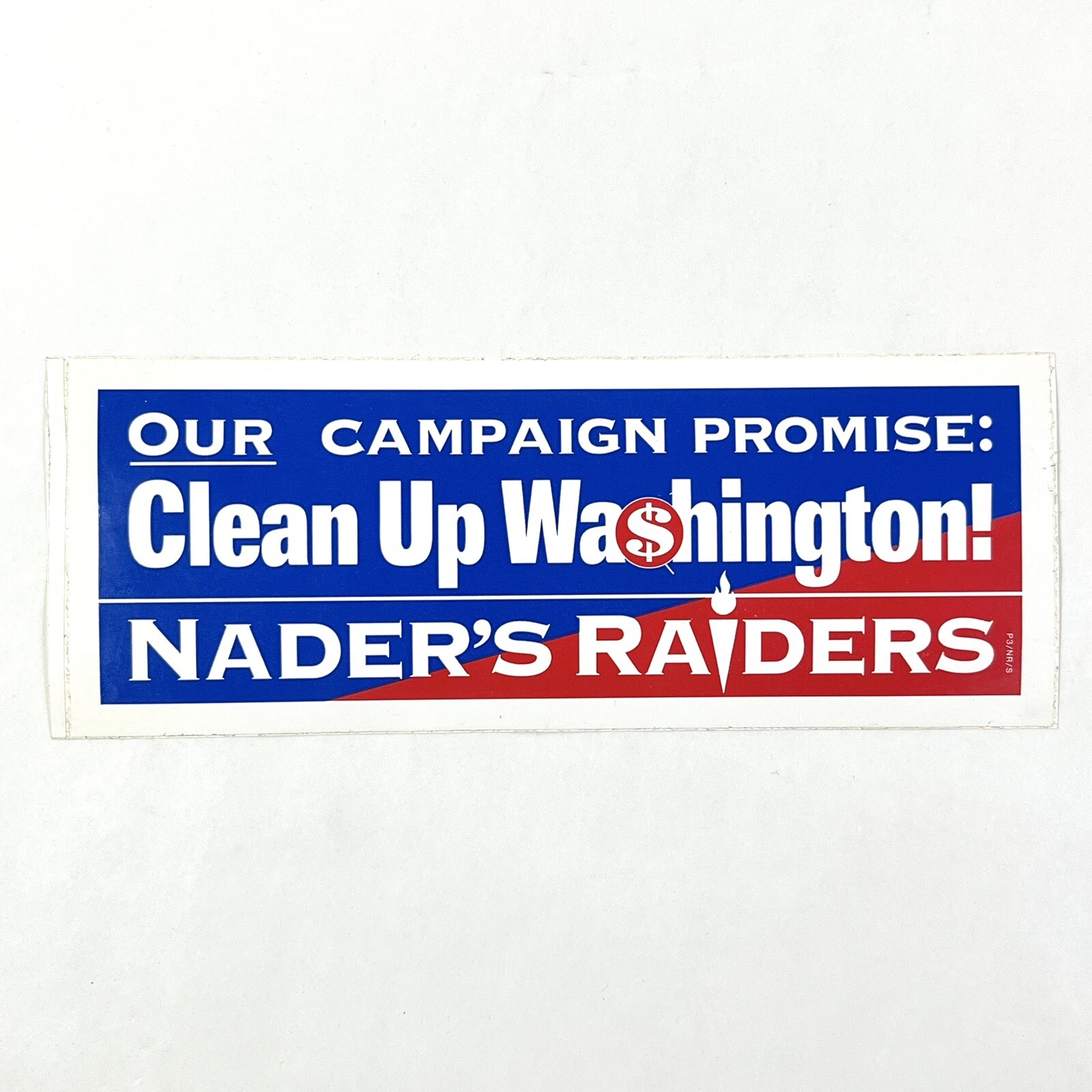 Ralph NADER’S RAIDERS Sticker – Green Party Presidential Candidate RARE