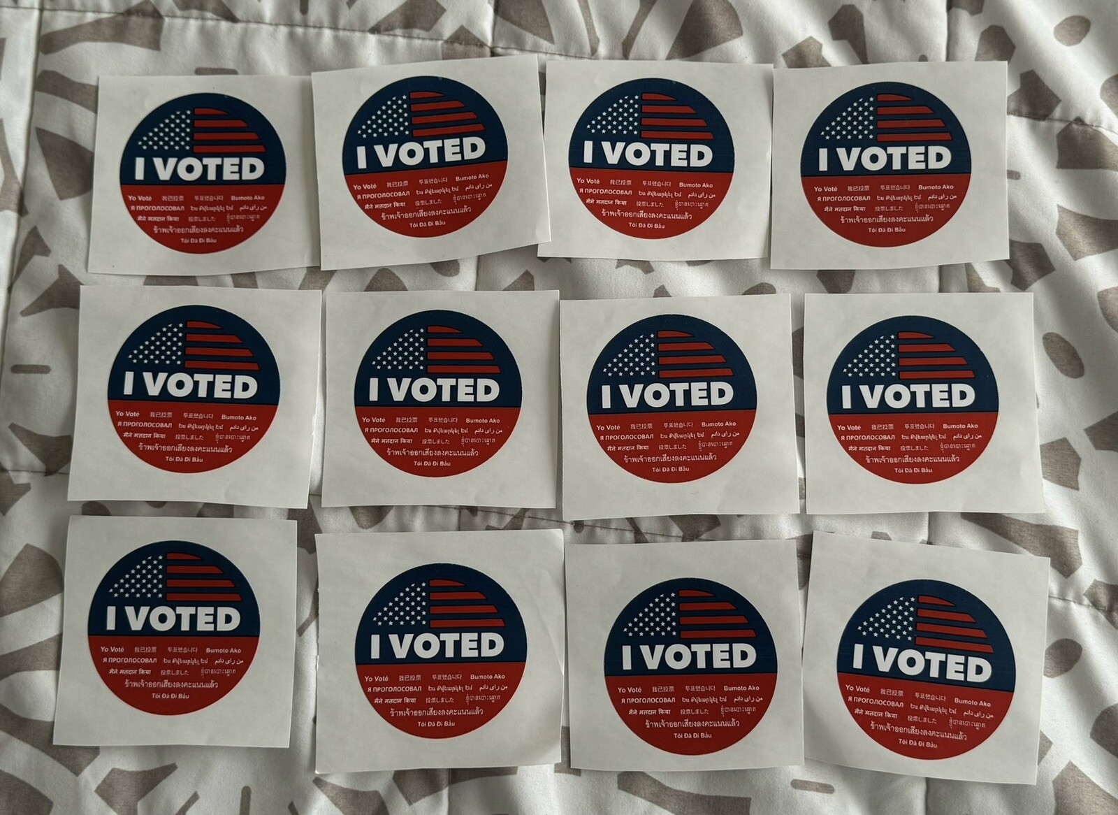 I VOTED Sticker 2024 Election Trump Harris 15 STICKERS
