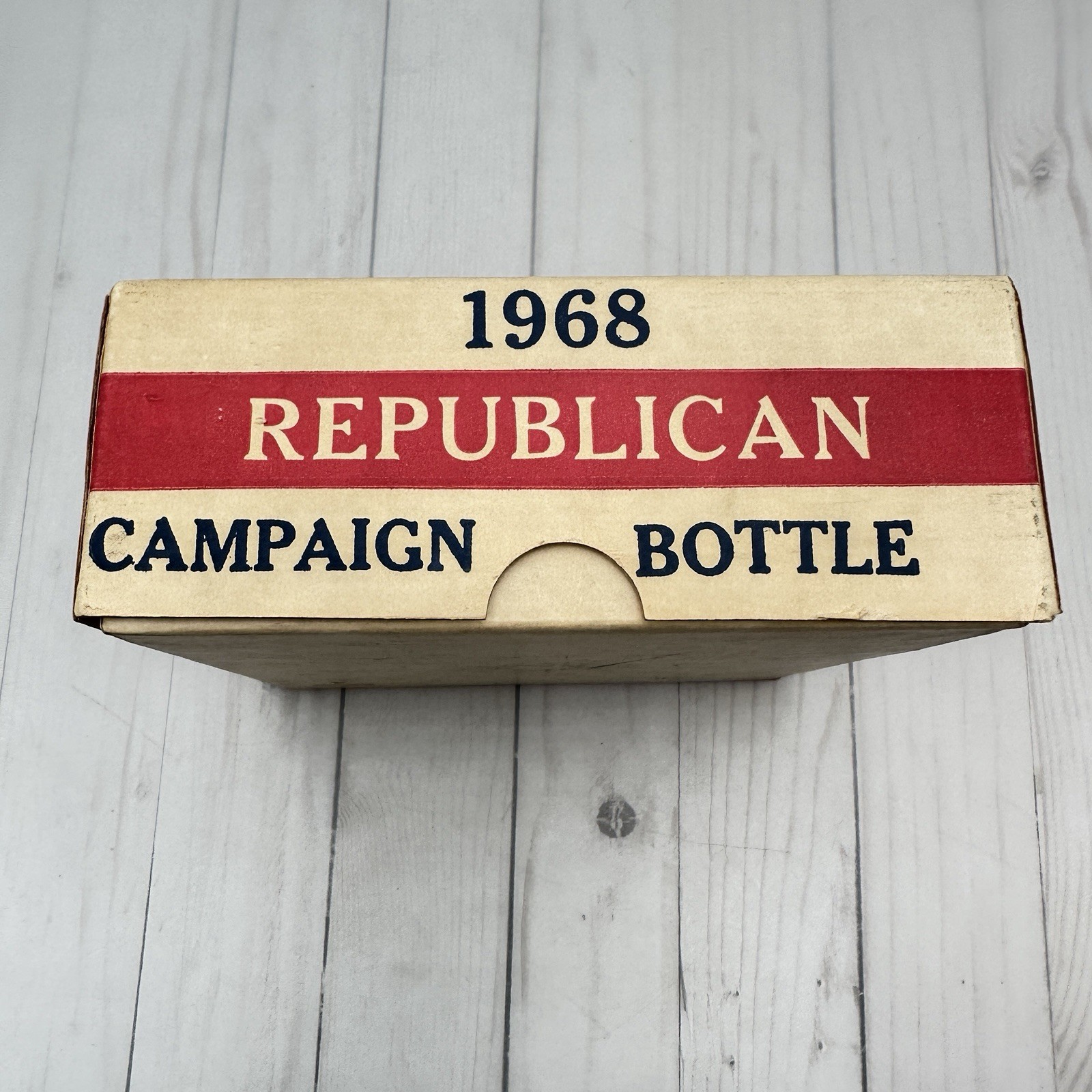 1968 Wheaton Glass Democratic Republican Campaign Bottle Set Nixon Humphrey Box