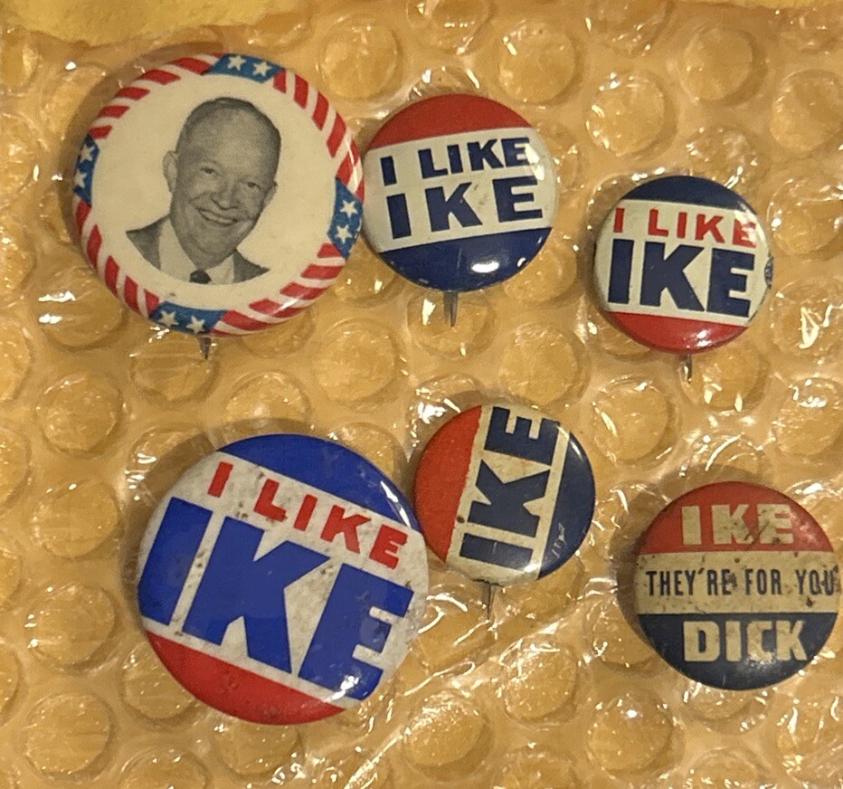 Dwight D. Eisenhower IKE Political Button Lot of 6