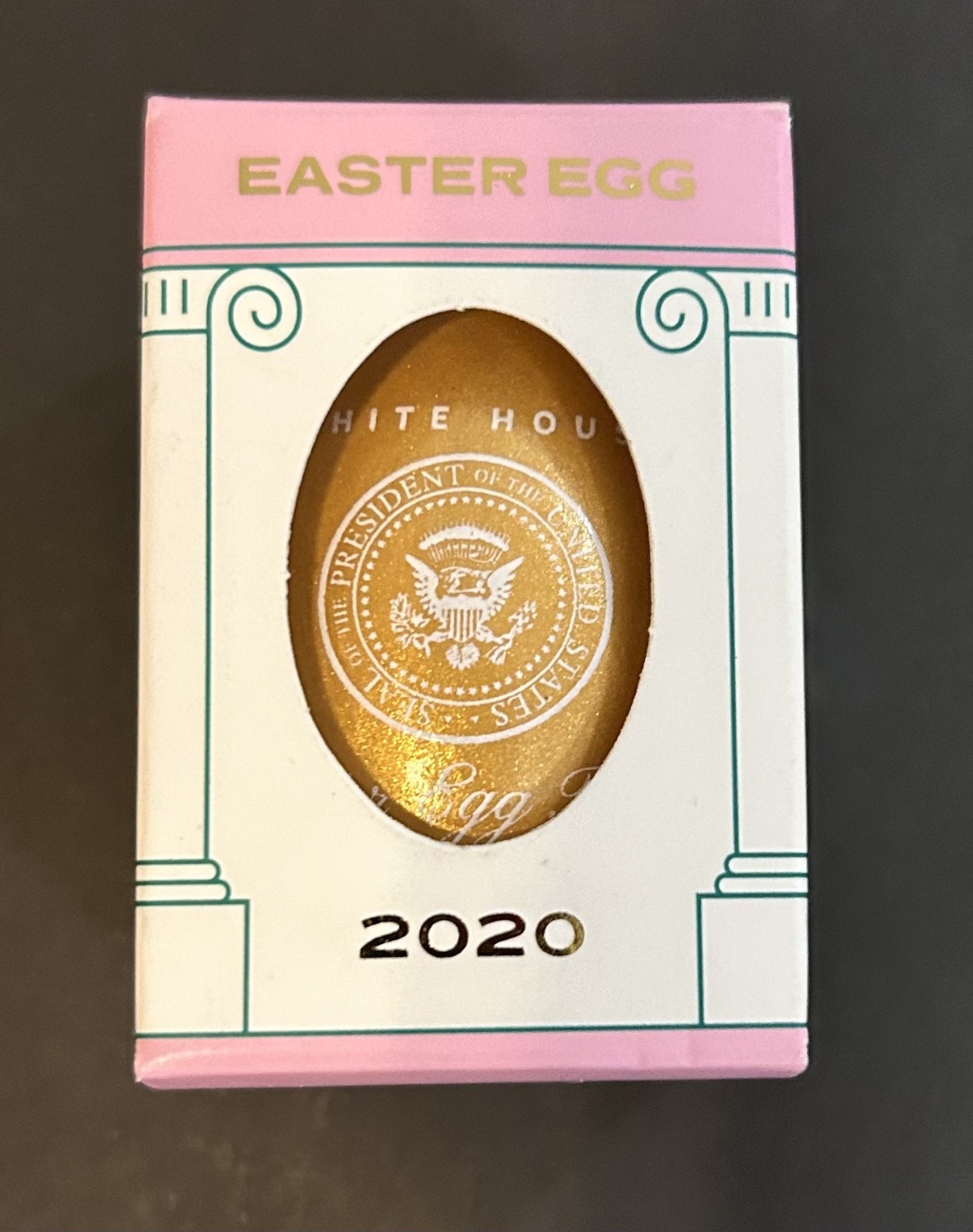 TRUMP CHALLENGE COIN 2025 INAUGURATION w WOOD BOX GOLD REPUBLICAN GOP Signature