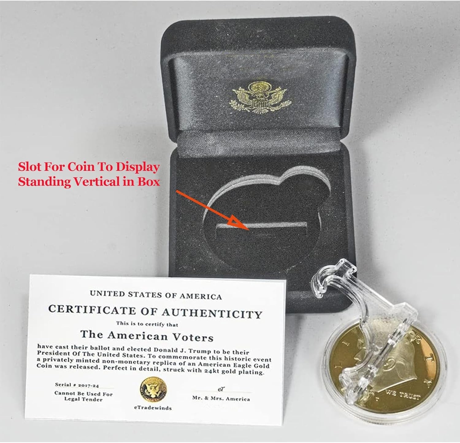 Limited Edition 2025 Donald Trump Gold Plated Challenge Coin//