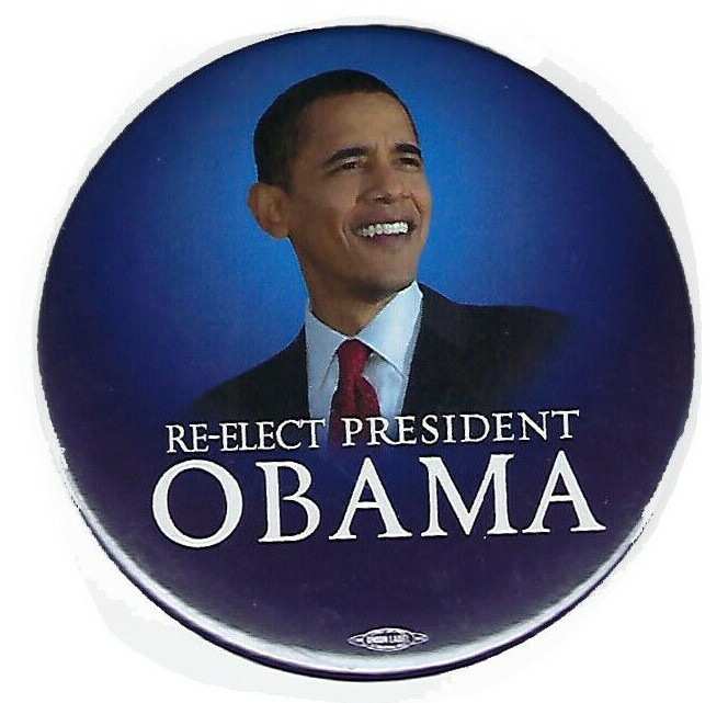 100 Buttons Obama “Re-Elect President Obama” 3″ (1.12.E.1)