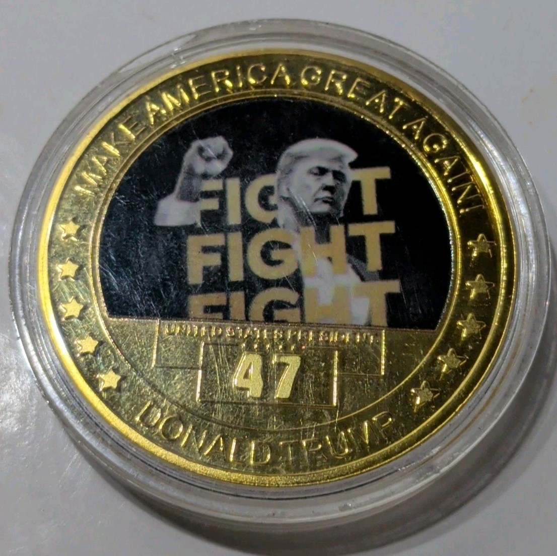 ✨New✨ “Fight Fight Fight” Donald Trump #47 Collectible Coin With Picture