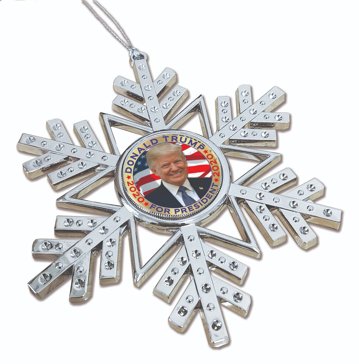 Patriotic Trump Snowflake Ornament