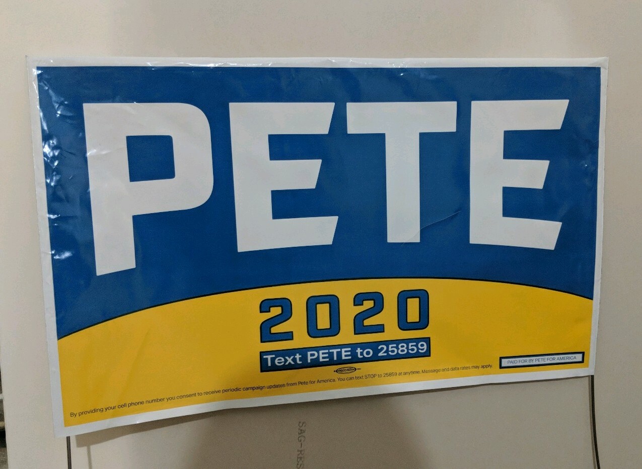 Pete Buttigieg Lawn Sign plus stakes **See Description** 26″x16″