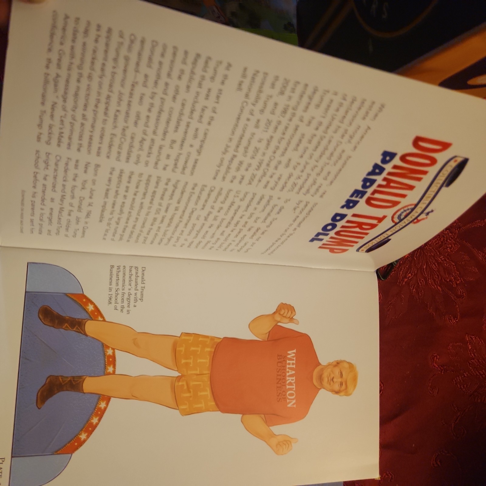 Brand New Collectible Campaign Edition Donald Trump Paper Doll Book by Tim Foley