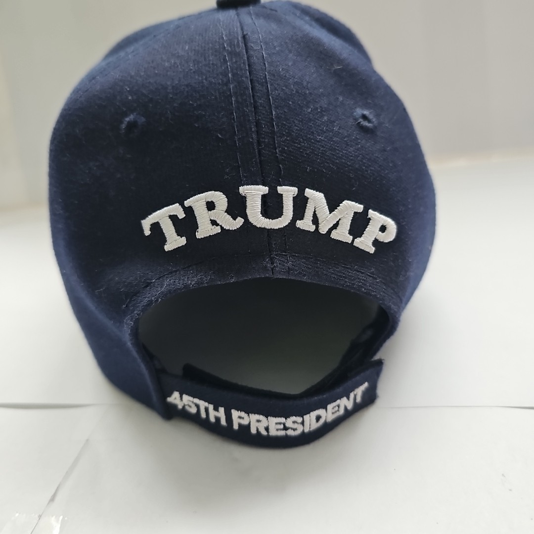 TRUMP Hat Blue Eagle SEAL MAGA President Signature Trucker Cap 45th