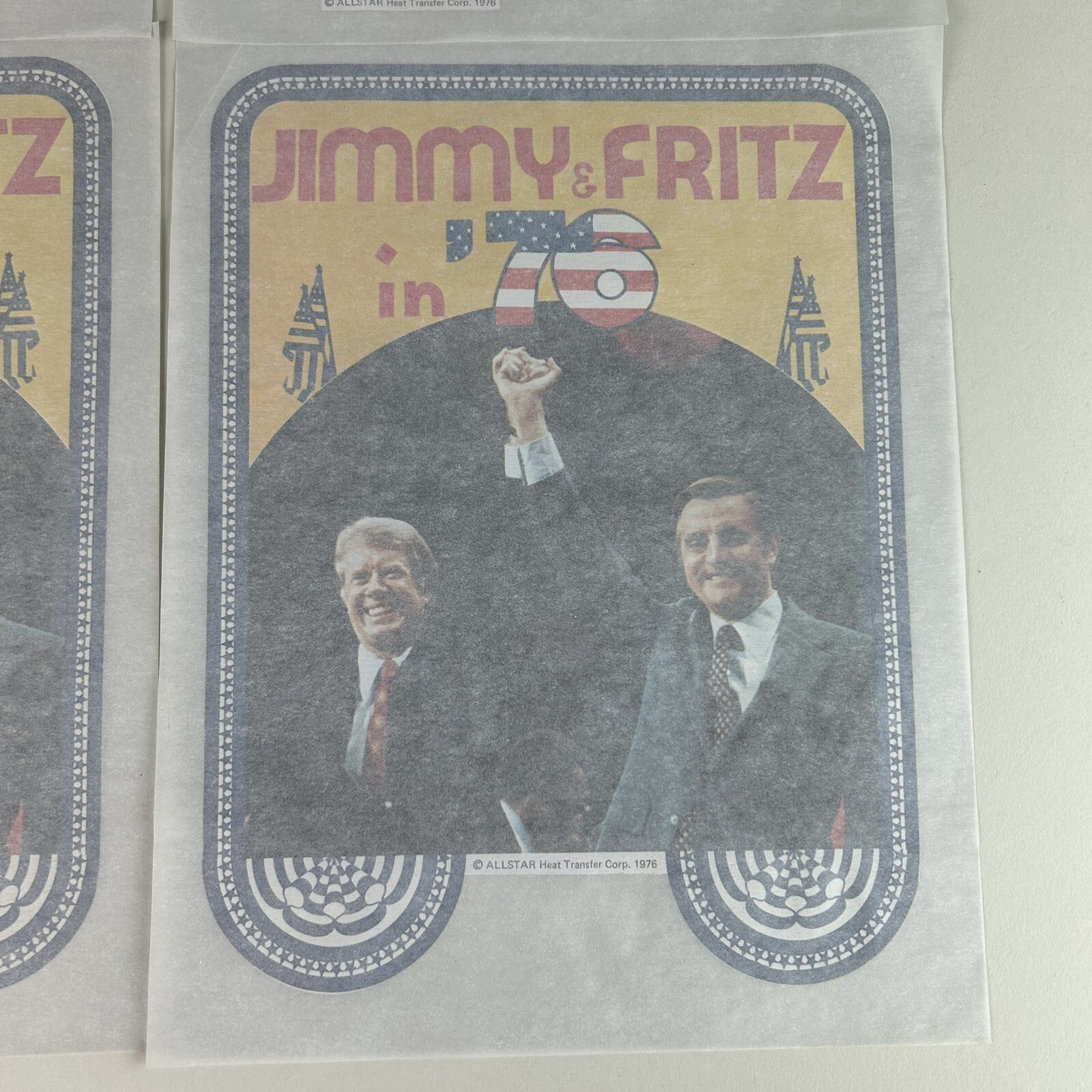 4 VTG Jimmy Carter 1976 Presidential Campaign Democrat Shirt Heat Transfer Decal