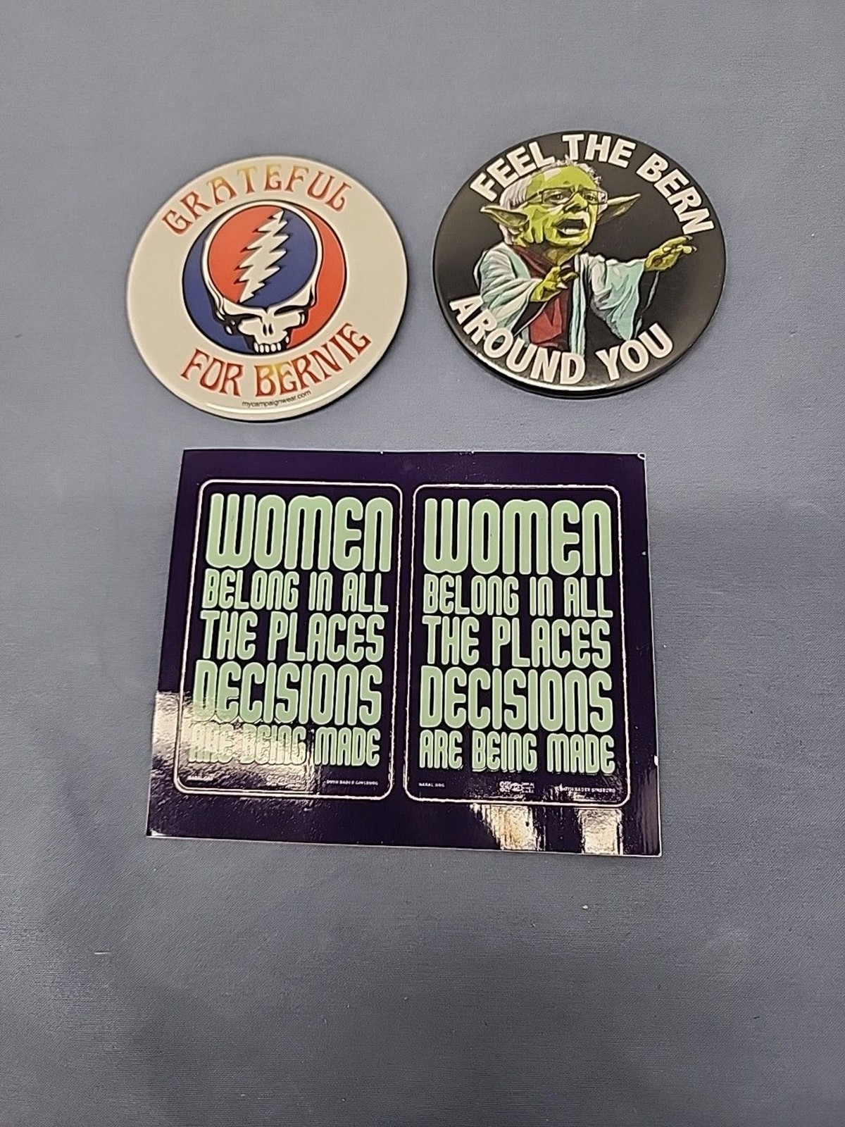 2020 Bernie Sanders Presidentisl Campaign Buttons/ Baby Yoda Bernie- Stealie