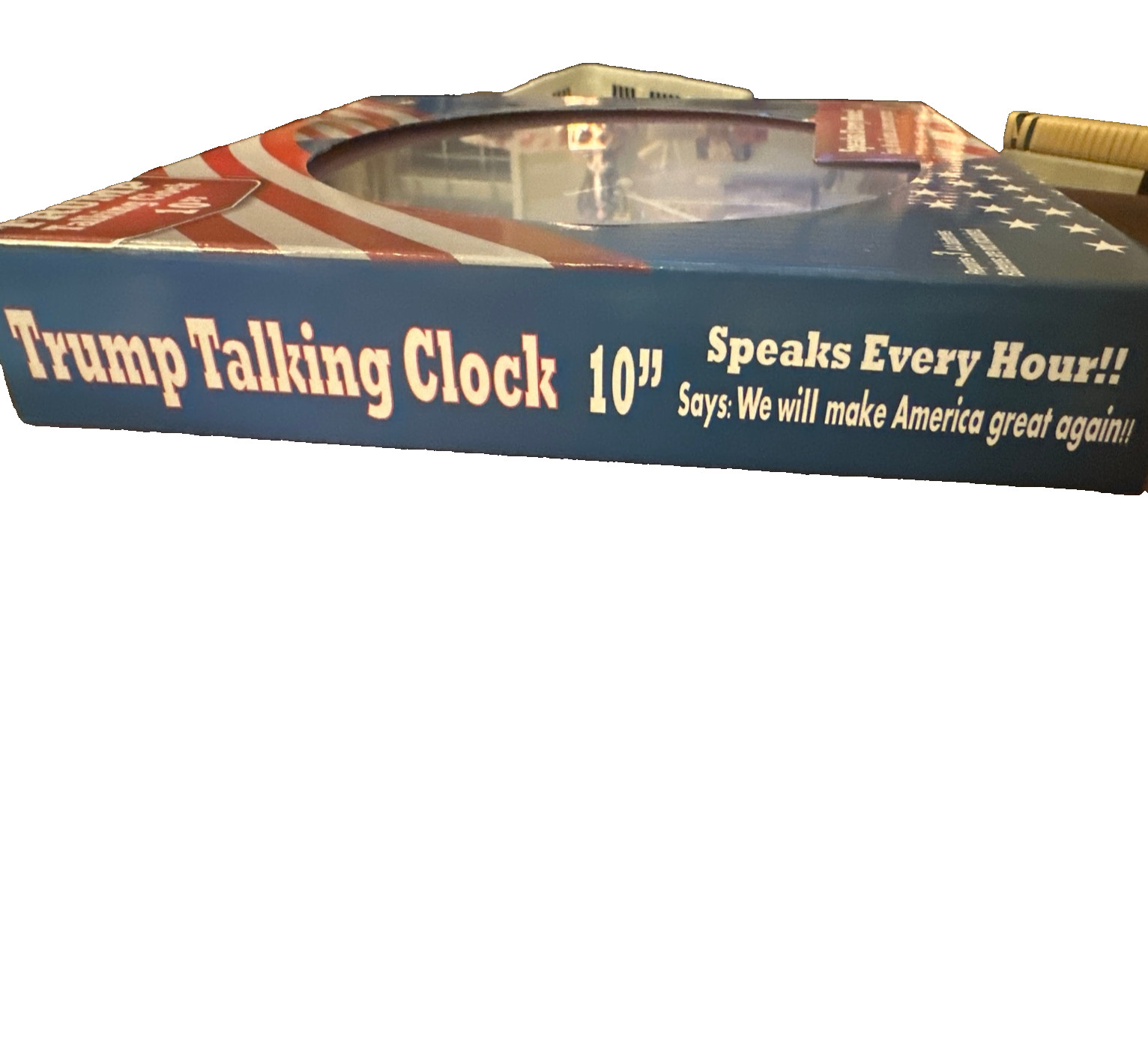 NEW Trump Talking Wall Clock 10″ Speaks Hourly Political Novelty As Seen On TV