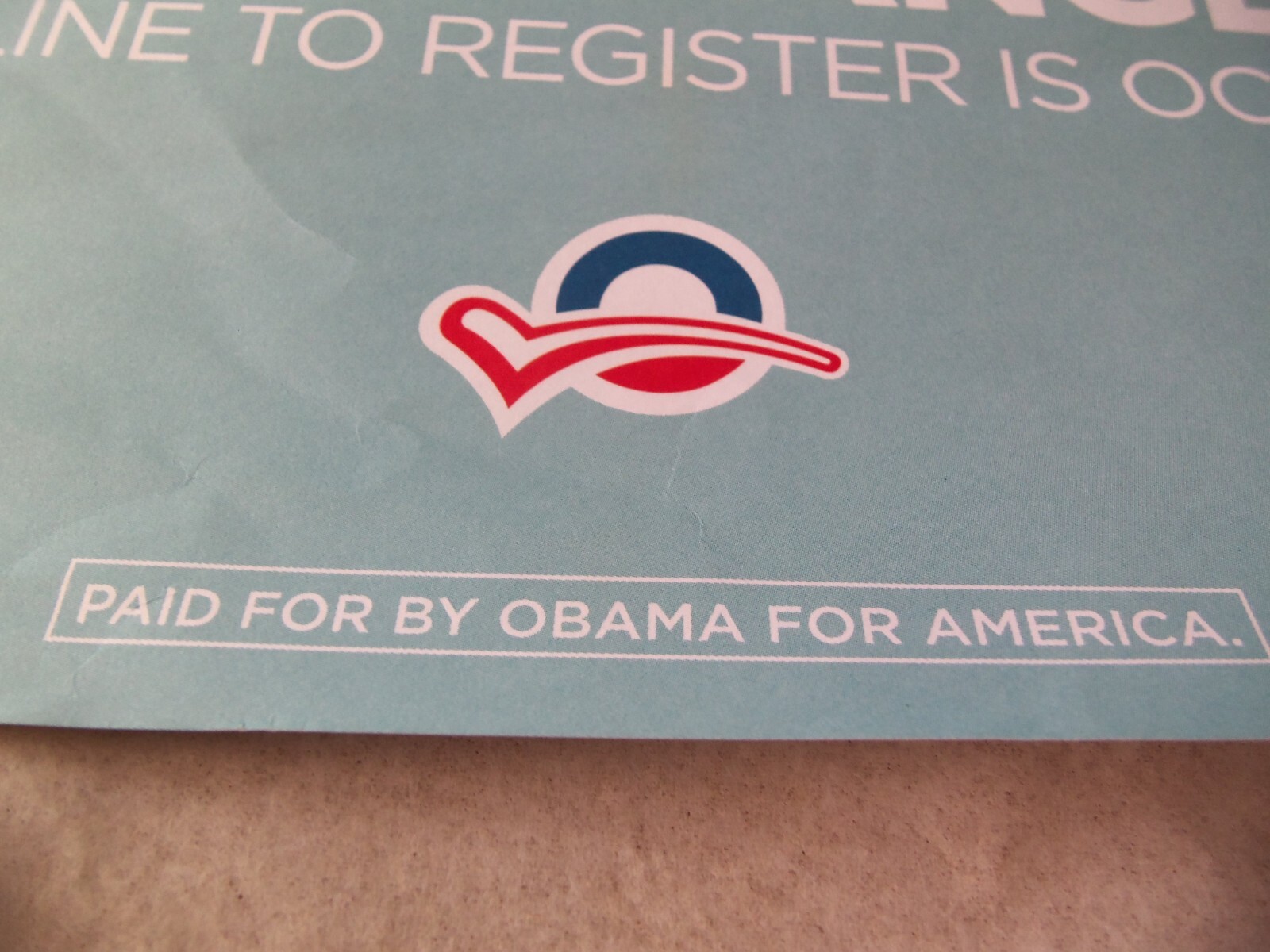 Obama 2008 Political Campaign Poster! I VOTE BECAUSE I REFUSE TO BE A BYSTANDER