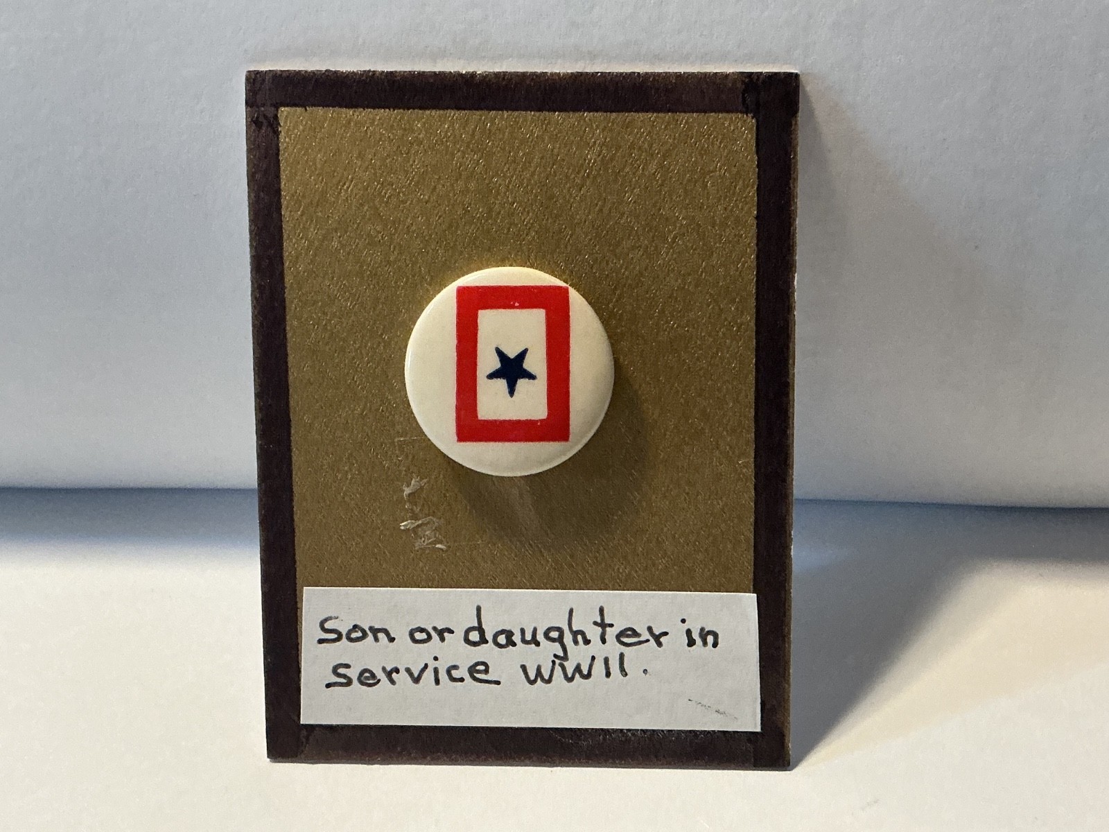 Blue Star Son in Service Pin-back Button