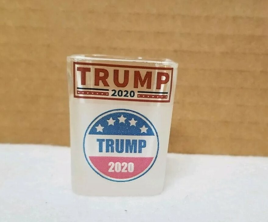 DONALD TRUMP SHOT GLASS 2020 1 OUNCE PRESIDENTIAL CAMPAIGN COLLECTIBLE