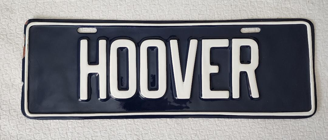 1928-32 HOOVER FOR PRESIDENT LICENSE PLATE TOPPER-BOOSTER- PROF RESTO- Exc Cond