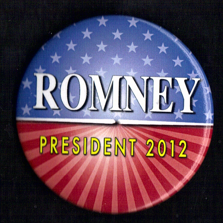 2012 Mitt Romney 2-1/4″ / Presidential Campaign Button(Pin26)