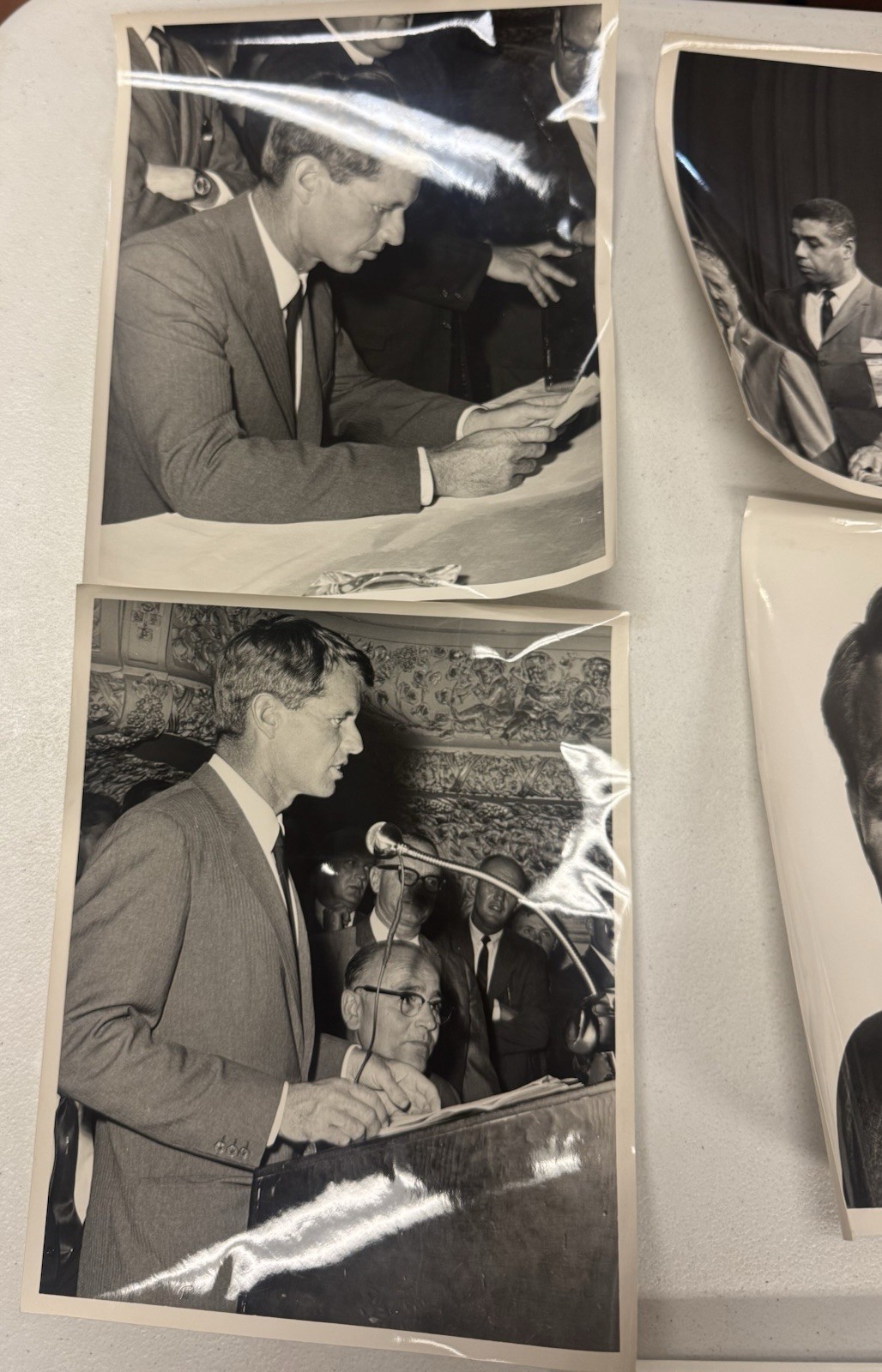 Original Lot Of 7 1960s Robert Kennedy Campaign 10″ X 8″ Photos